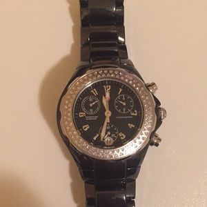 Michele Black Ceramic Tahitian Watch